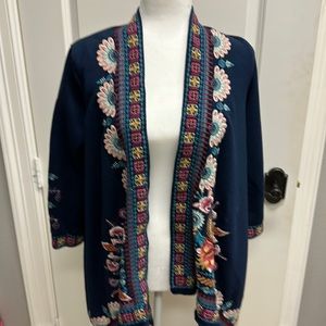 Johnny Was embroidered cardigan